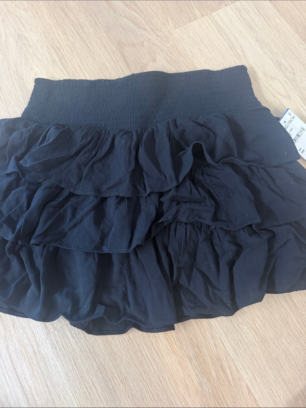 NWT Women’s Abound Black Tiered Ruffle Skirt